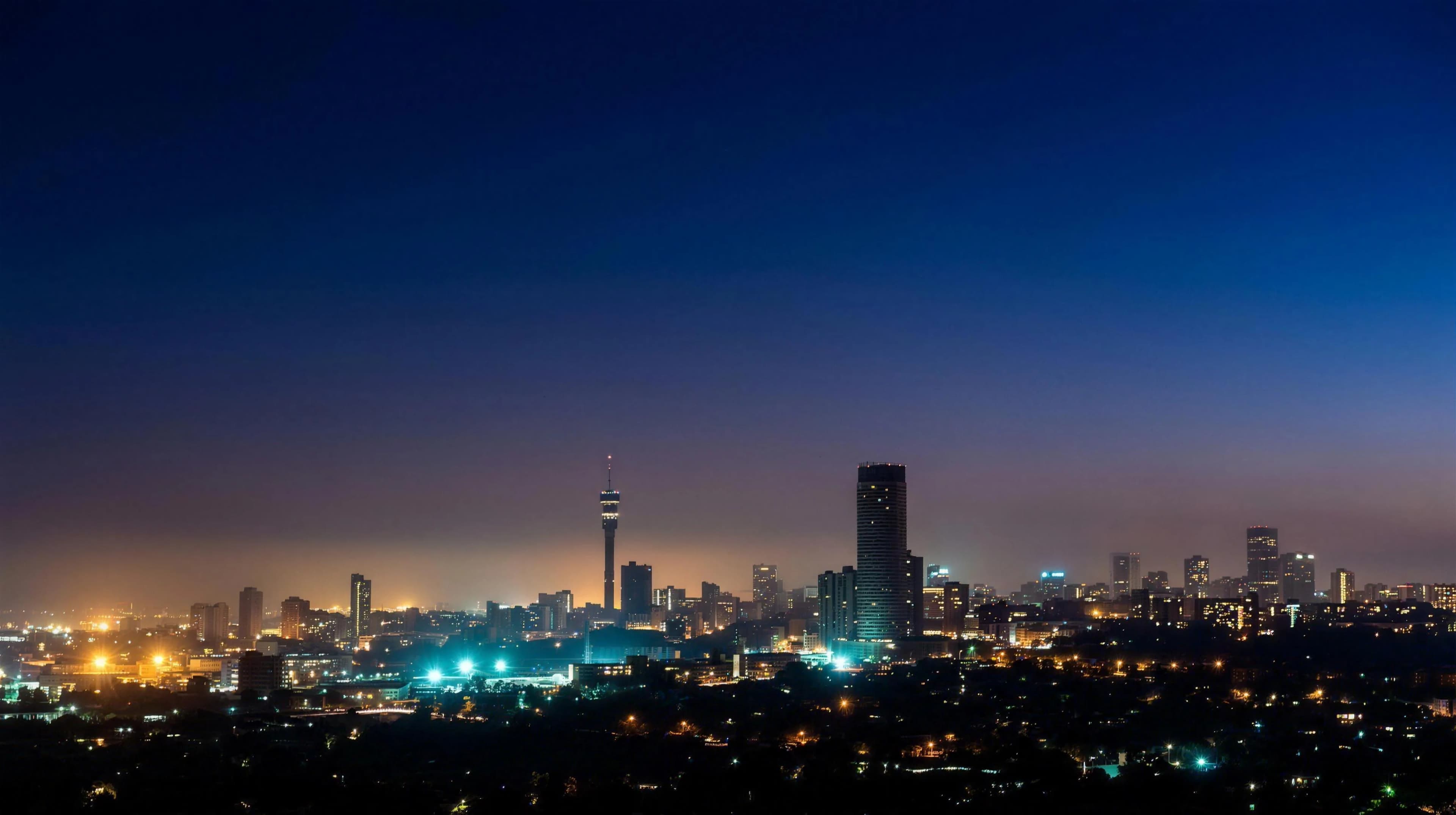 Johannesburg skyline at night